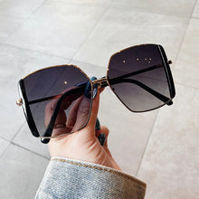 Load image into Gallery viewer, Oversized Sun Glasses for Woman  Shade UV 400 Black Sunglasses Women  Designer Eyeglasses Square  Big Frame Sunglasses