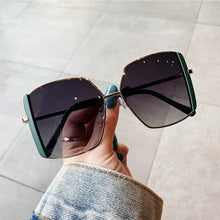 Load image into Gallery viewer, Oversized Sun Glasses for Woman  Shade UV 400 Black Sunglasses Women  Designer Eyeglasses Square  Big Frame Sunglasses