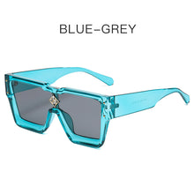Load image into Gallery viewer, Oversized Sunglasses Square One Piece Square Sunglasses Diamond Flower Brand Designer For Men Gafas Oculos Sunglasses