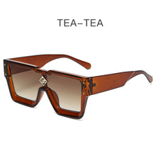 Load image into Gallery viewer, Oversized Sunglasses Square One Piece Square Sunglasses Diamond Flower Brand Designer For Men Gafas Oculos Sunglasses