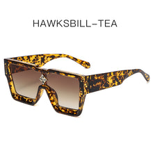 Load image into Gallery viewer, Oversized Sunglasses Square One Piece Square Sunglasses Diamond Flower Brand Designer For Men Gafas Oculos Sunglasses