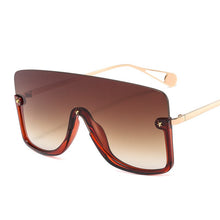 Carica l'immagine nel visualizzatore di Gallery, Oversized Sunglasses Women 2023 One Piece Goggle Sunglasses Men  Brand Designer Gradient Mask Sunglasses Eyewear