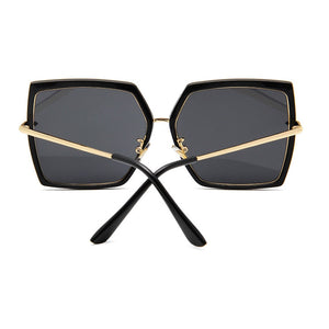Oversized Sunglasses Women Brand Designer Metal Square Eyewear 2023 Female Shades Big Mirror Sun Glasses Superstar oculos