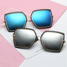 Load image into Gallery viewer, Oversized Sunglasses Women Brand Designer Metal Square Eyewear 2023 Female Shades Big Mirror Sun Glasses Superstar oculos