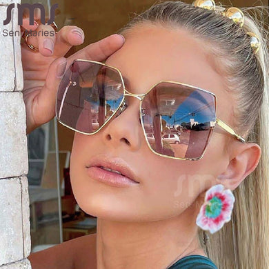 Oversized Sunglasses Women Brand Designer Square Sun Glasses Men UV400 Shades Vintage Eyewear Gafas De Sol