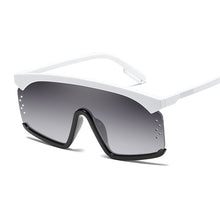 Load image into Gallery viewer, Oversized Sunglasses Women Designer Brand Big One Lens Black Square Sun Glasses Female Uv400 Transparent Frame