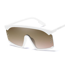 Load image into Gallery viewer, Oversized Sunglasses Women Designer Brand Big One Lens Black Square Sun Glasses Female Uv400 Transparent Frame