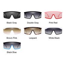 Load image into Gallery viewer, Oversized Sunglasses Women Designer Brand Big One Lens Black Square Sun Glasses Female Uv400 Transparent Frame
