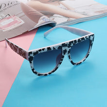 Load image into Gallery viewer, Oversized Sunglasses Women Men 2023 Unique Cow Colorful Retro Square Sunglasses Female One piece Flat Top Eyewear Shades UV400