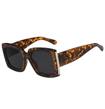 Load image into Gallery viewer, Oversized Sunglasses Women Men Vintage Wide legs Square Sun Glasses camouflage Leopard Black Eyeglasses UV400