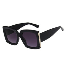 Load image into Gallery viewer, Oversized Sunglasses Women Men Vintage Wide legs Square Sun Glasses camouflage Leopard Black Eyeglasses UV400