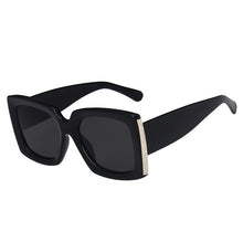 Load image into Gallery viewer, Oversized Sunglasses Women Men Vintage Wide legs Square Sun Glasses camouflage Leopard Black Eyeglasses UV400