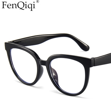 Oversized Translucent Frame UV400 Prescription Glasses Blue Light Blocking Women Glasses Square Glasses
