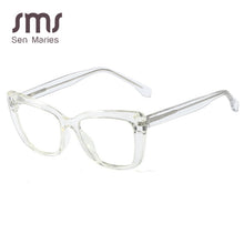 Carica l&#39;immagine nel visualizzatore di Gallery, Oversized Women Cat Eye Glasses Frame Brand Designer Men Clear Lens Eyeglasses Eyewear Computer Glasses Frame For Women