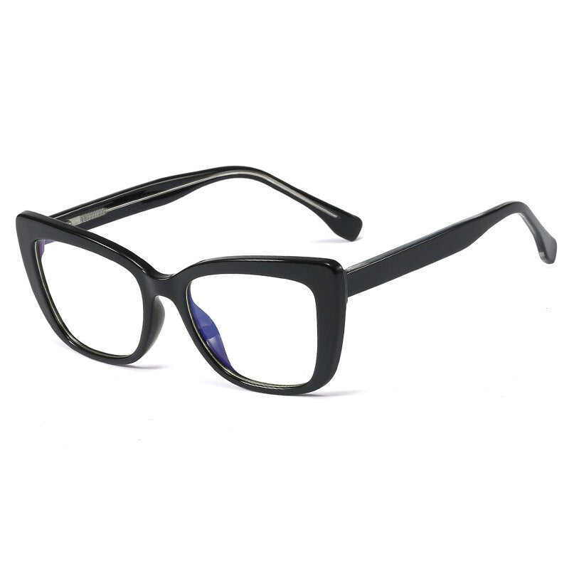 Oversized Women Cat Eye Glasses Frame Brand Designer Men Clear Lens Eyeglasses Eyewear Computer Glasses Frame For Women
