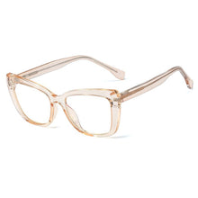 Carica l&#39;immagine nel visualizzatore di Gallery, Oversized Women Cat Eye Glasses Frame Brand Designer Men Clear Lens Eyeglasses Eyewear Computer Glasses Frame For Women