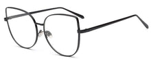 Carica l&#39;immagine nel visualizzatore di Gallery, Oversized Women Metal Cat Eye Glasses Frame Brand Designer Fashion Men Clear Lens Eyeglasses sexy Cat&#39;s Eye gold Optical Frame