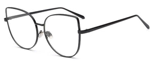 Oversized Women Metal Cat Eye Glasses Frame Brand Designer Fashion Men Clear Lens Eyeglasses sexy Cat's Eye gold Optical Frame
