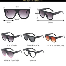 Load image into Gallery viewer, Oversized Women Sunglasses 2022 Shield Shape Luxy Design Big Frame Rivet Shades Sun glasses Woman UV400 sunglass zonnebril dames