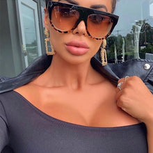 Load image into Gallery viewer, Oversized Women Sunglasses 2023 Shield Shape Luxy Design Big Frame Rivet Shades Sun glasses Women UV400 sunglass zonnebril dames