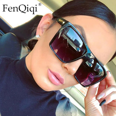 Oversized Women Sunglasses Men Lunette De Soleil Femme Luxe Square Gradient Colors Sun Glasses Unisex Oculos De Sol Feminino