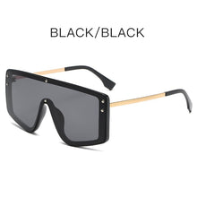 Load image into Gallery viewer, Oversized butterfly Sunglasses Women 2022 Luxury Brand Fashion Flat Red Black Clear Lens One Piece Men Gafas Shade Mirror UV400