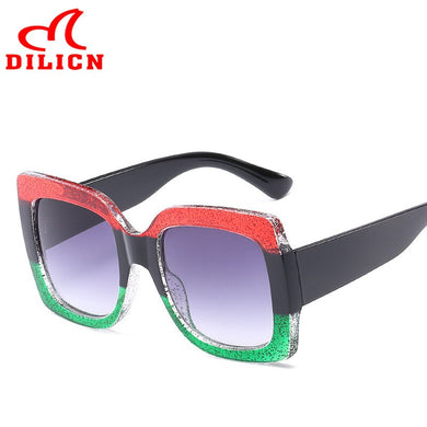 Oversized square sunglasses ladies retro sunglasses Fashionable big frame sunglasses net red photo travel glasses
