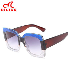 Load image into Gallery viewer, Oversized square sunglasses ladies retro sunglasses Fashionable big frame sunglasses net red photo travel glasses