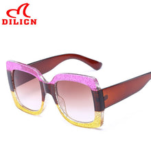 Load image into Gallery viewer, Oversized square sunglasses ladies retro sunglasses Fashionable big frame sunglasses net red photo travel glasses