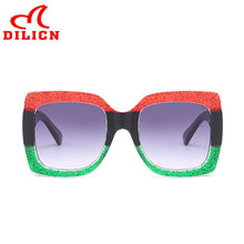 Load image into Gallery viewer, Oversized square sunglasses ladies retro sunglasses Fashionable big frame sunglasses net red photo travel glasses