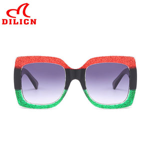 Oversized square sunglasses ladies retro sunglasses Fashionable big frame sunglasses net red photo travel glasses