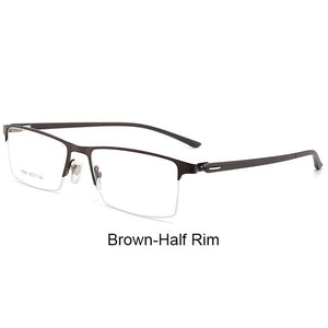 P9960 Men Titanium Alloy Eyeglasses Frame for Men Eyewear IP Electroplating Alloy Material,Full Rim and Half Rim
