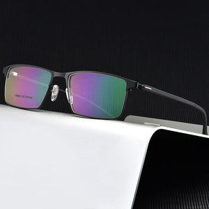 P9960 Men Titanium Alloy Eyeglasses Frame for Men Eyewear IP Electroplating Alloy Material,Full Rim and Half Rim