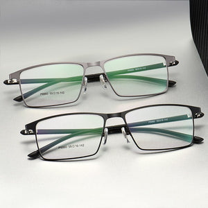 P9960 Men Titanium Alloy Eyeglasses Frame for Men Eyewear IP Electroplating Alloy Material,Full Rim and Half Rim