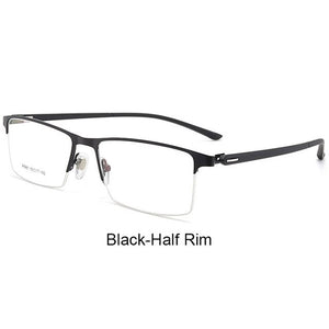 P9960 Men Titanium Alloy Eyeglasses Frame for Men Eyewear IP Electroplating Alloy Material,Full Rim and Half Rim