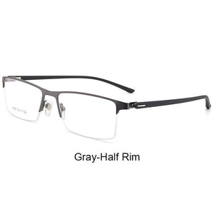 P9960 Men Titanium Alloy Eyeglasses Frame for Men Eyewear IP Electroplating Alloy Material,Full Rim and Half Rim
