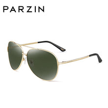 Load image into Gallery viewer, PARZIN Classic Aviation Men Sunglasses Brand Design Alloy Frame Pilot  Polarized Sun Glasses For Driving Male Black UV400