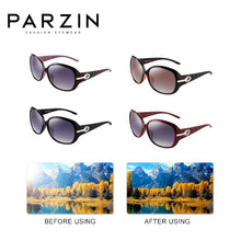 Load image into Gallery viewer, PARZIN Oversized Polarized Sunglasses Women Vintage Oval UV400  Protective Ladies Glasses Retro Travel Gafas De Sol