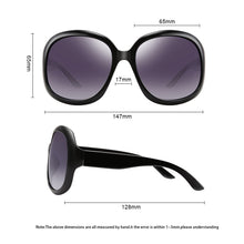 Carica l&#39;immagine nel visualizzatore di Gallery, PARZIN Polarized Oversized Sunglasses Women Brand Design  Big Frame Retro Women&#39;s Glasses Black UV400 Gafas De Sol Mujer