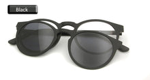 Load image into Gallery viewer, PEI Ultem Magnet Sunglasses Women Vintage Round Men Eyeglasses Frame With Magnetic Clip On Sunglasses Female Polarized Glasses