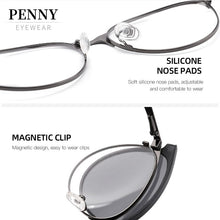 Load image into Gallery viewer, PENNY Polarized Magnet Clip On Sunglasses Women Prescription Glasses UV400 Myopia Optical Eyeglasses Brand 33103