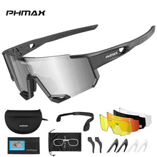 Load image into Gallery viewer, PHMAX Sports Polarized Cycling Sunglasses Men's Cycling Glasses MTB Race Bike Bicycle Glasses Road UV Protection Cycling Eyewear