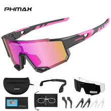 Load image into Gallery viewer, PHMAX Sports Polarized Cycling Sunglasses Men's Cycling Glasses MTB Race Bike Bicycle Glasses Road UV Protection Cycling Eyewear