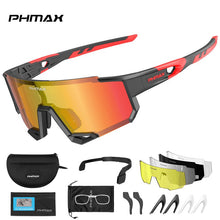 Load image into Gallery viewer, PHMAX Sports Polarized Cycling Sunglasses Men's Cycling Glasses MTB Race Bike Bicycle Glasses Road UV Protection Cycling Eyewear