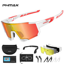 Load image into Gallery viewer, PHMAX Sports Polarized Cycling Sunglasses Men's Cycling Glasses MTB Race Bike Bicycle Glasses Road UV Protection Cycling Eyewear