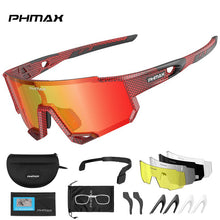 Load image into Gallery viewer, PHMAX Sports Polarized Cycling Sunglasses Men's Cycling Glasses MTB Race Bike Bicycle Glasses Road UV Protection Cycling Eyewear