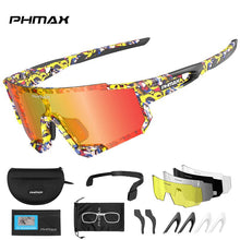 Load image into Gallery viewer, PHMAX Sports Polarized Cycling Sunglasses Men's Cycling Glasses MTB Race Bike Bicycle Glasses Road UV Protection Cycling Eyewear