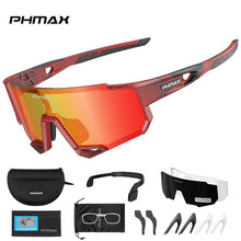Load image into Gallery viewer, PHMAX Sports Polarized Cycling Sunglasses Men's Cycling Glasses MTB Race Bike Bicycle Glasses Road UV Protection Cycling Eyewear
