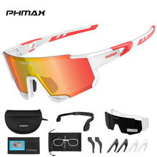 Load image into Gallery viewer, PHMAX Sports Polarized Cycling Sunglasses Men's Cycling Glasses MTB Race Bike Bicycle Glasses Road UV Protection Cycling Eyewear