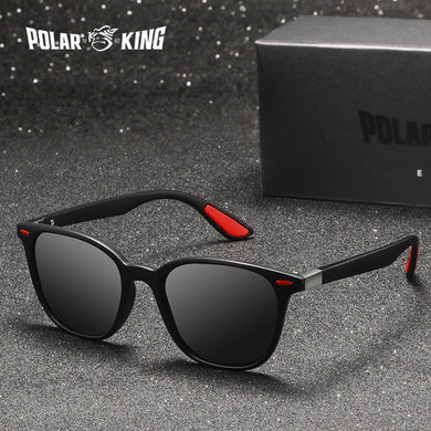 POLARKING Brand Designer Polarized Men's Sunglasses Oval Driving Sun Glasses Fishing Travel Eyewear Plastic Glasses UV400 oculos